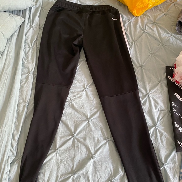 Adidas black 3strip Joggers - Picture 2 of 2